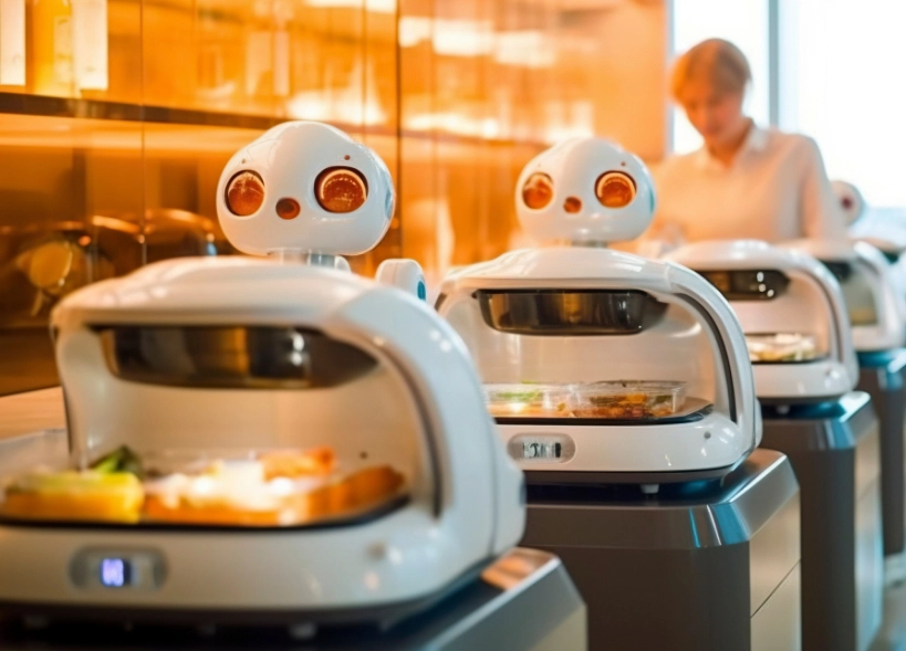 Robots depicting hospitality technology experience