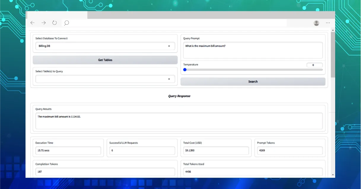 Demonstration of natural language reporting agent, showcasing how Gen AI efficiently processes user queries to generate dynamic, data-driven reports in real-time.